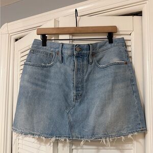 Madewell High-Rise Button-Fly Denim Mini Skirt